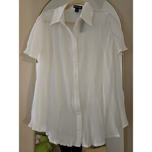 Pretty Little Thing size 8 white blouse